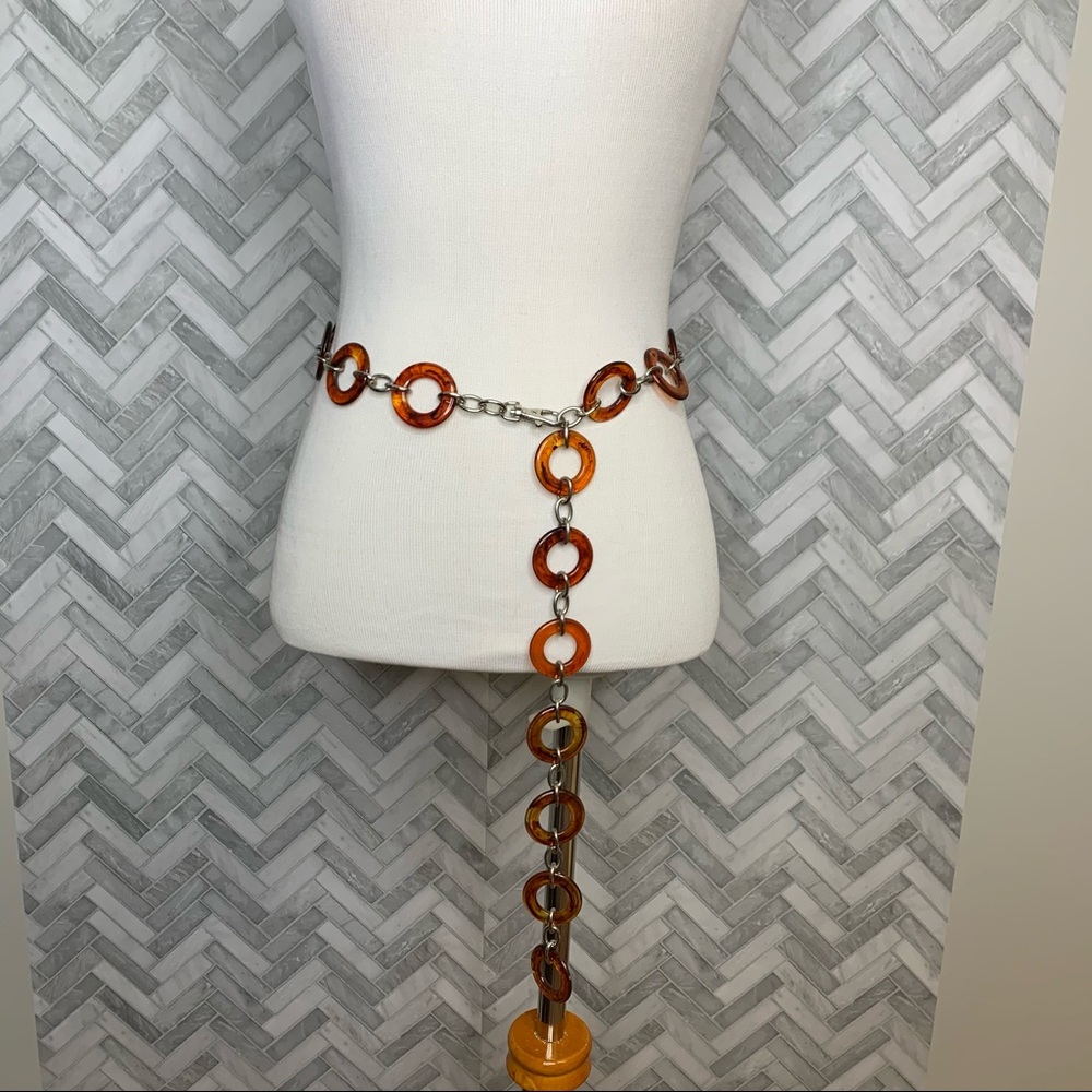 Y2K ring/circle adjustable size belt